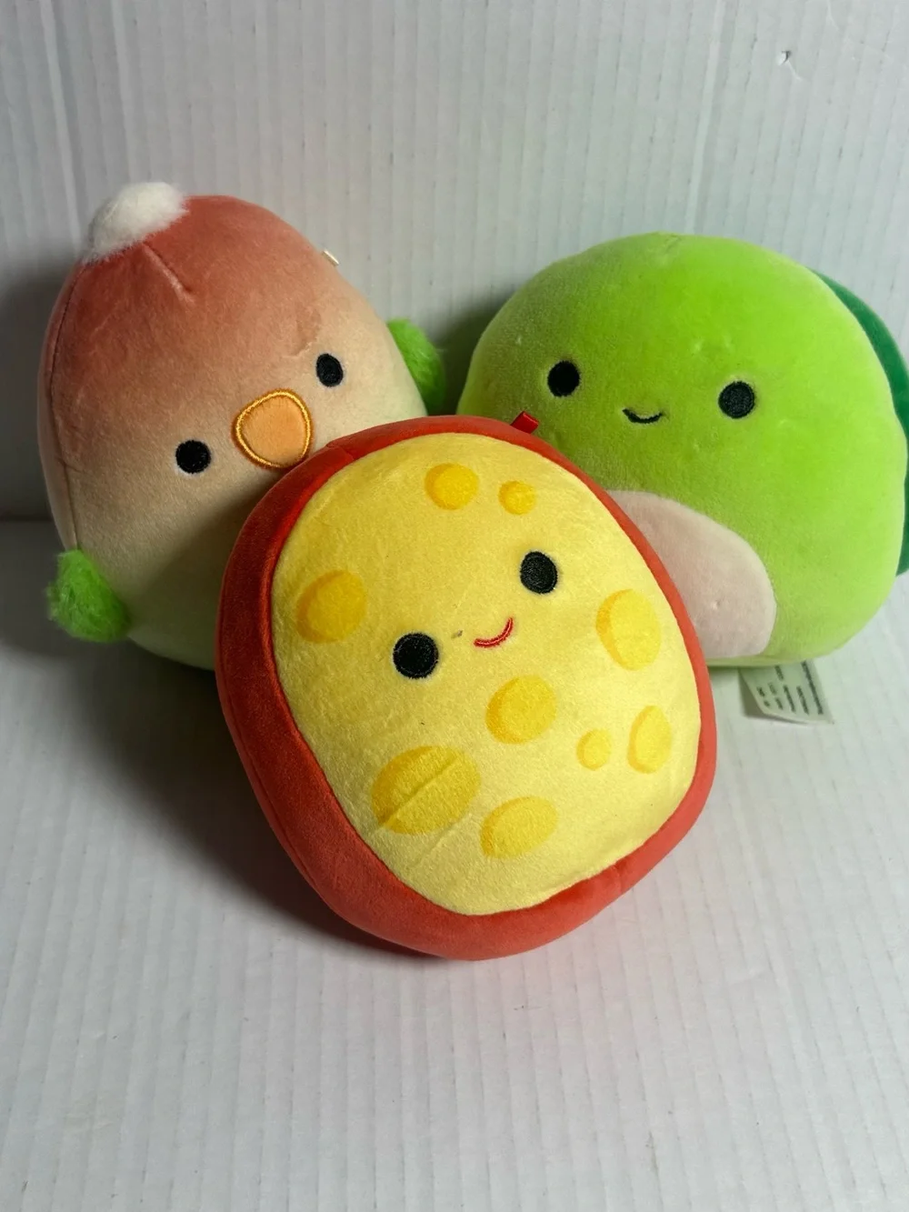 Squishmallow stuffed animals by Kellytoy. Set of three